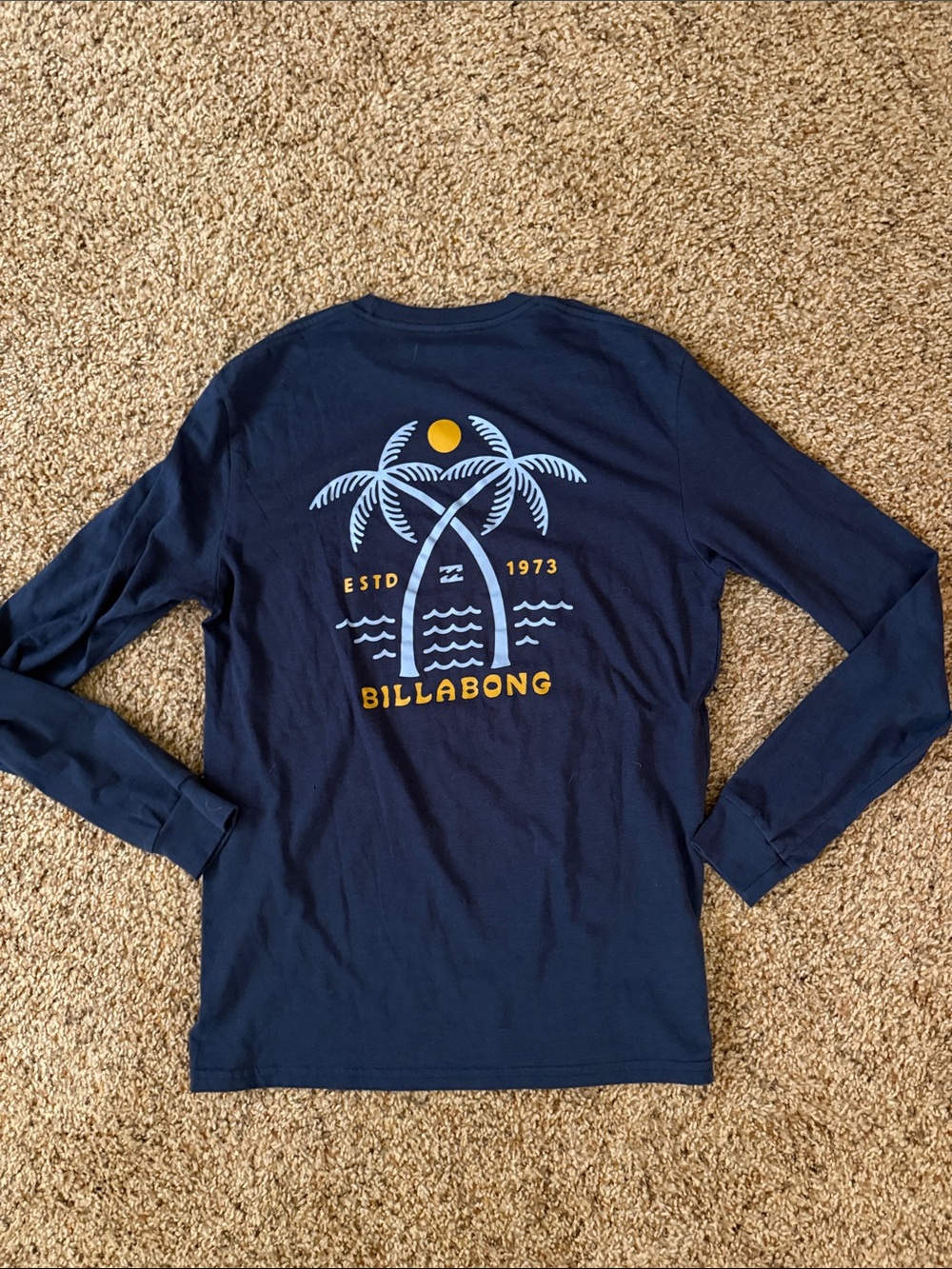 Billabong Navy Long-Sleeve Logo Tee - Picture 3 of 3